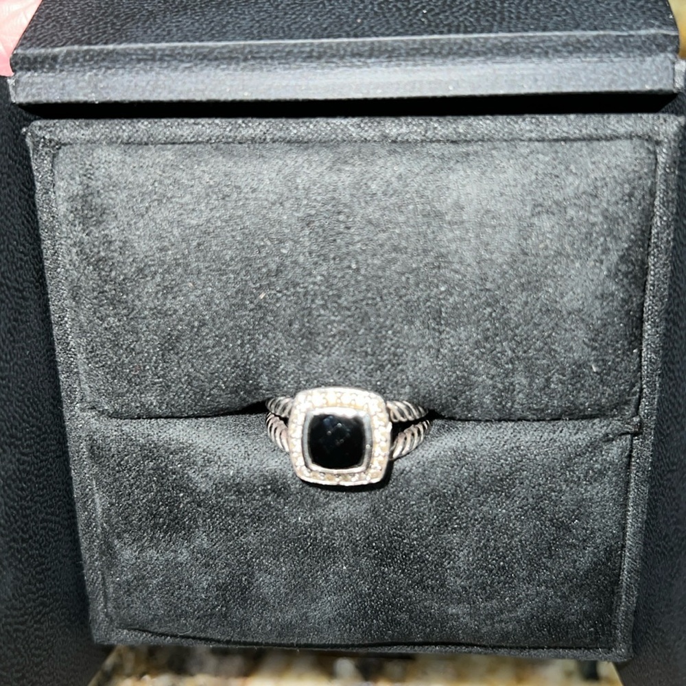 David Yurman black square ring